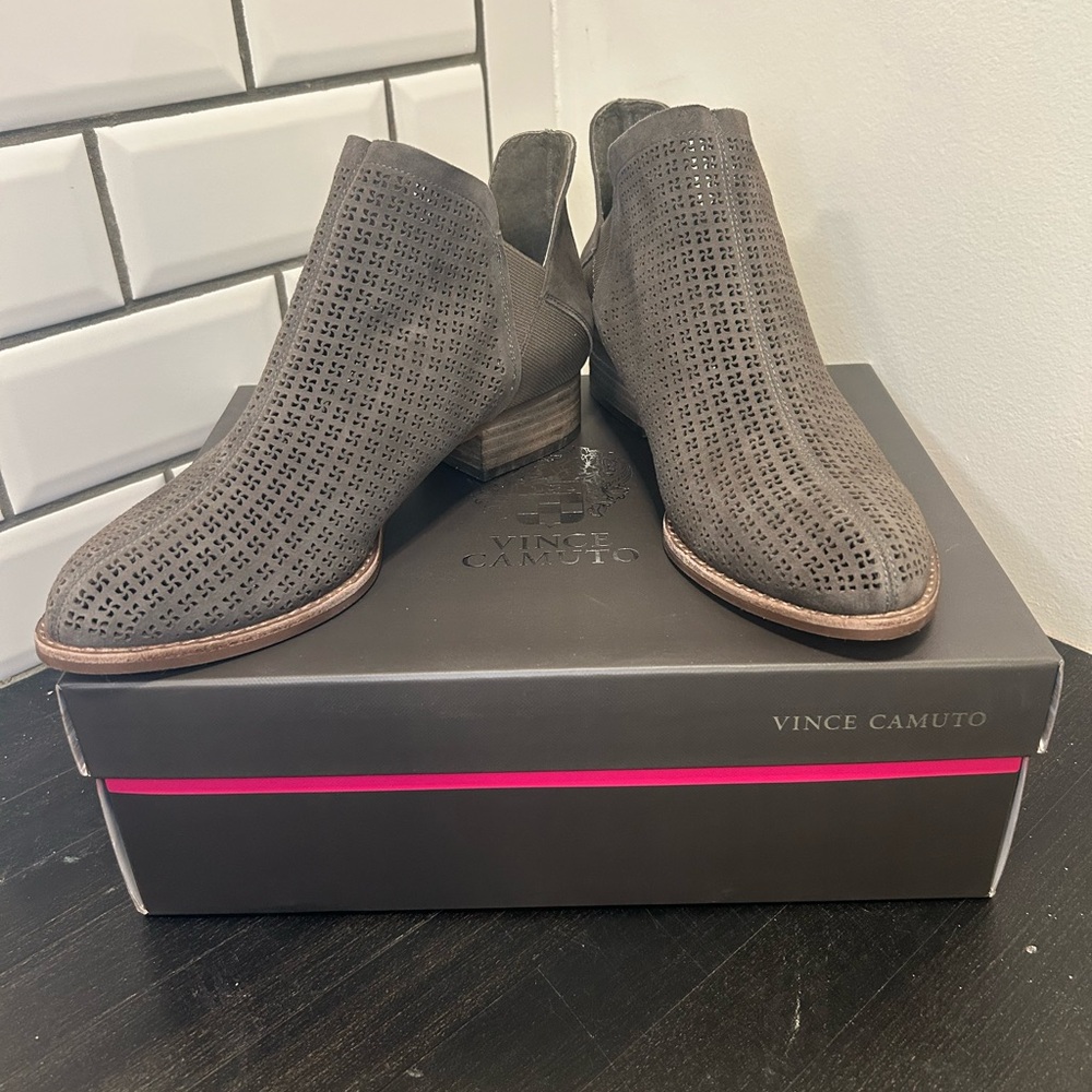 Vince Camuto VC Celena Shady Grey Suede Boots